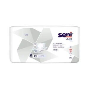 SENI Air Classic Breathable Adult Diapers – Extra Large (XL), 30 Piece 130-170cm (51″-67″)