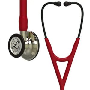 3M Littmann Cardiology IV Diagnostic Stethoscope, Champagne-Finish Chestpiece and Stem, Burgundy Tube, Smoke Headset, 27 inch, 6176 (Burgundy)