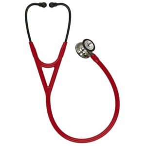 3M Littmann Cardiology IV Diagnostic Stethoscope, Champagne-Finish Chestpiece and Stem, Burgundy Tube, Smoke Headset, 27 inch, 6176 (Burgundy)