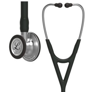 3M Littmann Cardiology IV Diagnostic Stethoscope, Standard-Finish Chestpiece, Black Tube, Stainless Stem and Headset, 22 inch, 6151 (Black)