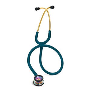 3M Littmann Classic II Pediatric Stethoscope, Rainbow-finish Chestpiece, Caribbean Blue Tube, 28 in, 2153 (Caribbean Blue)