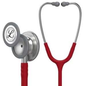 3M Littmann  Classic III  Monitoring Stethoscope, Burgundy Tube, 27 in, 5627 (Burgundy)