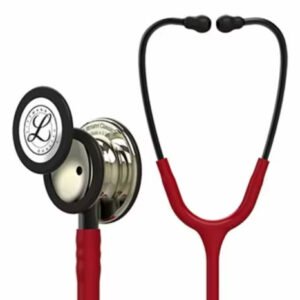 3M  Littmann  Classic III  Monitoring Stethoscope, Champagne – Finish Chestpiece, Burgundy Tube, Smoke 5864 (Burgundy)