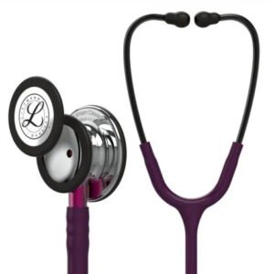3M Littmann Classic III Monitoring Stethoscope, Mirror Chestpiece, Plum Tube, Pink Stem and Smoke Headset, 27 inch, 5960 (Plum)