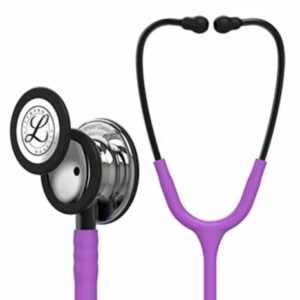3M Littmann Classic III Monitoring Stethoscope, Mirror – Finish Chestpiece, Lavender Tube, Smoke Stem and Headset, 27 inch, 5865 (Lavender)