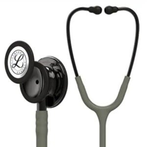 3M  Littmann  Classic III  Monitoring Stethoscope, Smoke-Finish, Dark Olive Green Tube, 27 in, 5812 (Dark Olive Green)