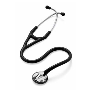 3M Littmann Master Cardiology Stethoscope, Black Plated Chestpiece and Eartubes, Black Tube, 27 in, 2161 (Black)