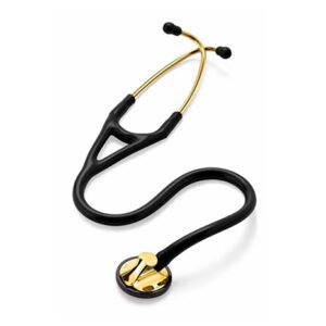 3M Littmann Master Cardiology Stethoscope, Brass-Finish Chestpiece, Black Tube, 27 inch, 2175 (Black)