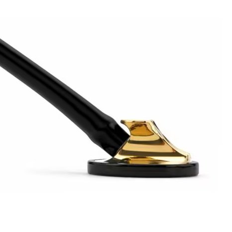 3M Littmann Master Cardiology Stethoscope, Brass-Finish Chestpiece, Black Tube, 27 inch, 2175 (Black) - Image 2