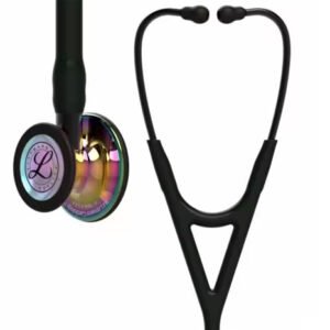 3M™ Littmann® Cardiology IV™ Diagnostic Stethoscope, High Polish Rainbow-Finish Chestpiece, Black Tube, Smoke Stem and Smoke Headset, 27 in, 6240 (Black)