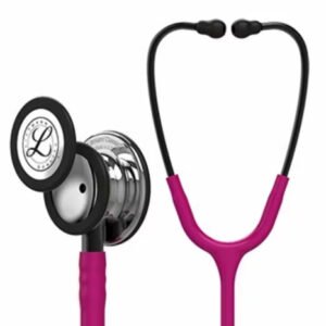 3M™ Littmann® Classic III™ Monitoring Stethoscope, Mirror – Finish Chestpiece, Raspberry Tube, Smoke Stem 5862 (Raspberry)