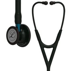 3M™ Littmann® Cardiology IV™ Stethoscope, Black Finish Chestpiece, Black Tube, Blue Stem and Black Headset, 6201 (Black)