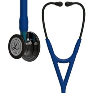 3M™ Littmann® Cardiology IV™ Stethoscope, High Polish Smoke Chestpiece, Navy Tube, Blue Stem, Black Headset, 6202 (Navy Blue)