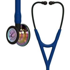 3M™ Littmann® Cardiology IV™ Diagnostic Stethoscope, High Polish Rainbow-Finish Chestpiece, Navy Tube, Black Stem and Black Headset, 27 in, 6242 (Navy)