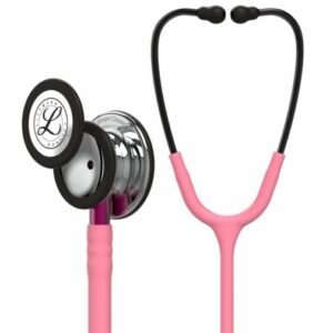 3M™ Littmann® Classic III™ Monitoring Stethoscope, Mirror Chestpiece, Pearl Pink Tube, Pink Stem and Smoke Headset, 27 in, 5962 (Pearl Pink)