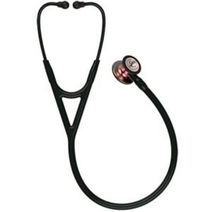 3M™ Littmann® Cardiology IV™ Diagnostic Stethoscope, Rainbow-Finish Chestpiece, Black Tube, Stem, 6165 (Black Tube)