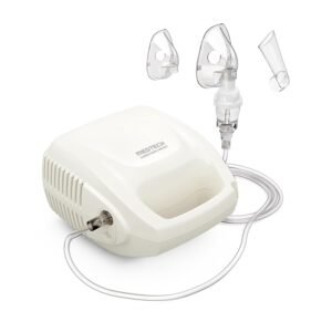 MEDTECH Handyneb Smart Compressor Nebulizer Machine with Handle with Complete Mask Kit for Adult and Child (White)