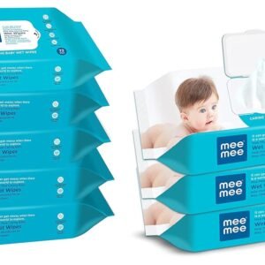 Mee Mee Soft Gentle Baby Wet Wipes (72 Wipes) Pack of 5 | Infused with Aloe Vera and Vitamin E | Paraben & Sulfate Free | Cleansing Wipes | Wipes Combo for Babies