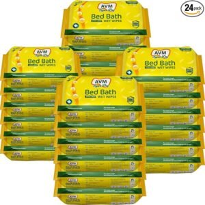AVM Super Dry Bed Bath Wet Wipes Extra Large 10 Pcs/Pack | Pack of 24P – 240Pieces