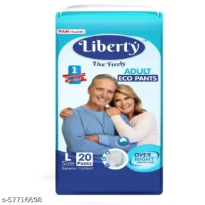 Liberty Eco Adult Diaper Pants, Large (L) Size, 20 Count, Waist Size (75-140cm | 30-35 inches), Unisex, High Absorbency, Leak Proof, Overnight Protection, Pack of 1