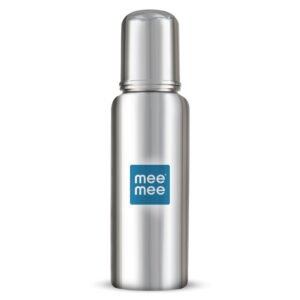 Mee Mee Baby Steel Feeding Bottle 250ml | Baby Milk Bottle with Advanced Anti Colic Valve, BPA Free, Soft Silicone Teat, Wide Neck for Babies/Infants/Newborns of 0-2 Years