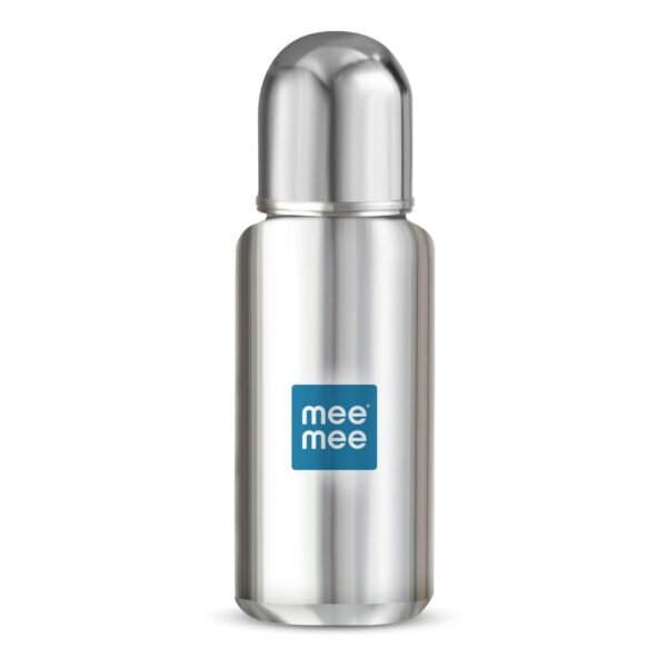 Mee Mee Baby Steel Feeding Bottle 300ml | Baby Milk Bottle with Advanced Anti Colic Valve, BPA Free, Soft Silicone Teat, Wide Neck for Babies/Infants/Newborns of 0-2 Years